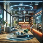 "2024年のスマートホームデバイス最新トレンドを示す画像 - 快適な暮らしを実現するテクノロジー革新のビジュアル"